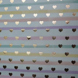 کاغذ کادو طرح قلب طلاکوب Corrugated gilded gift paper