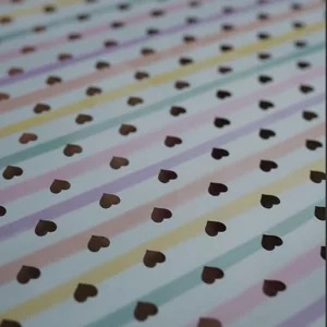 کاغذ کادو طرح قلب طلاکوب Corrugated gilded gift paper