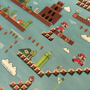 کاغذ کادو طرح ماریو قارچ خور super mario