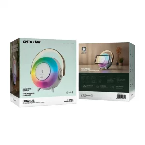 اسپیکر بلوتوثی وایرلس شارژ گرین لاین مدل اورانوس Green Lion Uranus Bluetooth Speaker with Table Lamp