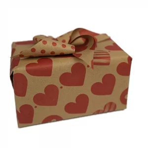 کاغذ کادو طرح قلب کاهی Heart design gift paper