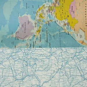 کاغذ کادو طرح کره زمین Earth design gift paper