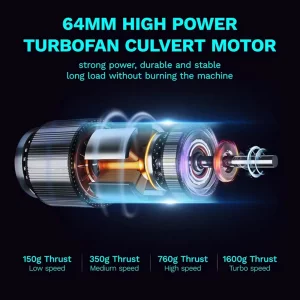 فن توربو دستی با نورپردازی قدرتمند مدل  Booster Violent Turbo TF64 Air Dryer With LED Light TF64