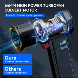 فن توربو دستی با نورپردازی قدرتمند مدل  Booster Violent Turbo TF64 Air Dryer With LED Light TF64