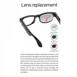 عینک هوشمند دوربین دار مجهز به هوش مصنوعی  Aimb-G1 Smart Glasses Camera Bluetooth Call AI Translation