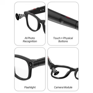 عینک هوشمند دوربین دار مجهز به هوش مصنوعی  Aimb-G1 Smart Glasses Camera Bluetooth Call AI Translation