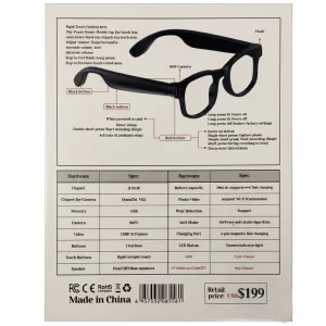 عینک هوشمند دوربین دار مجهز به هوش مصنوعی  Aimb-G1 Smart Glasses Camera Bluetooth Call AI Translation