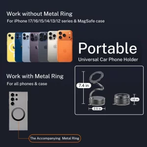 هولدر موبایل طرح مارپیچ Repmidfer H3 Magnetic Vacuum Phone Holder for Car