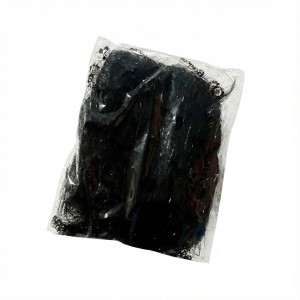 پوشال براق مشکی با گل خشک Glossy black straw with dried flowers