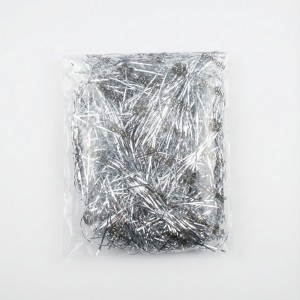 پوشال براق مشکی با گل خشک Glossy black straw with dried flowers