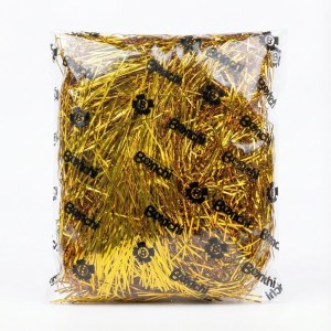 پوشال براق مشکی با گل خشک Glossy black straw with dried flowers