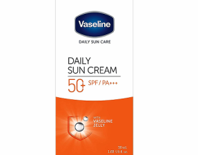 ضد افتاب بی رنگ وازلین مدل Daily Sun +Spf50 حجم 50 میل