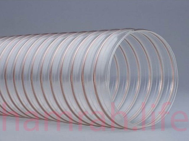 لوله خرطومی مکنده پی وی سی ( PVC ) قطر 20 سانتی متر شفاف 6 متری