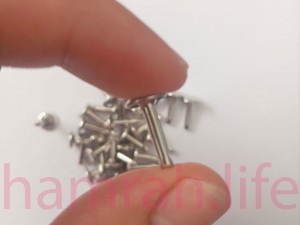 پرچ زیر و رو کف 9 ( کروم) پایه 15 (کروم) دو رو