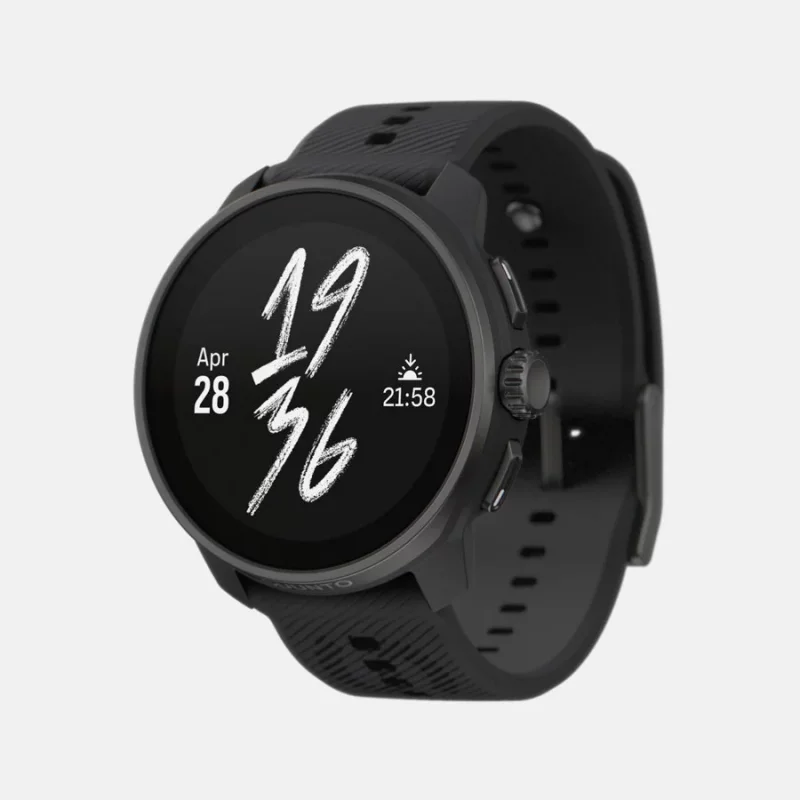 ساعت ورزشی هوشمند Suunto Race S All Black – نمایشگر AMOLED، GPS دوفرکانسه و طراحی سبک برای تمرینات حرفه‌ای