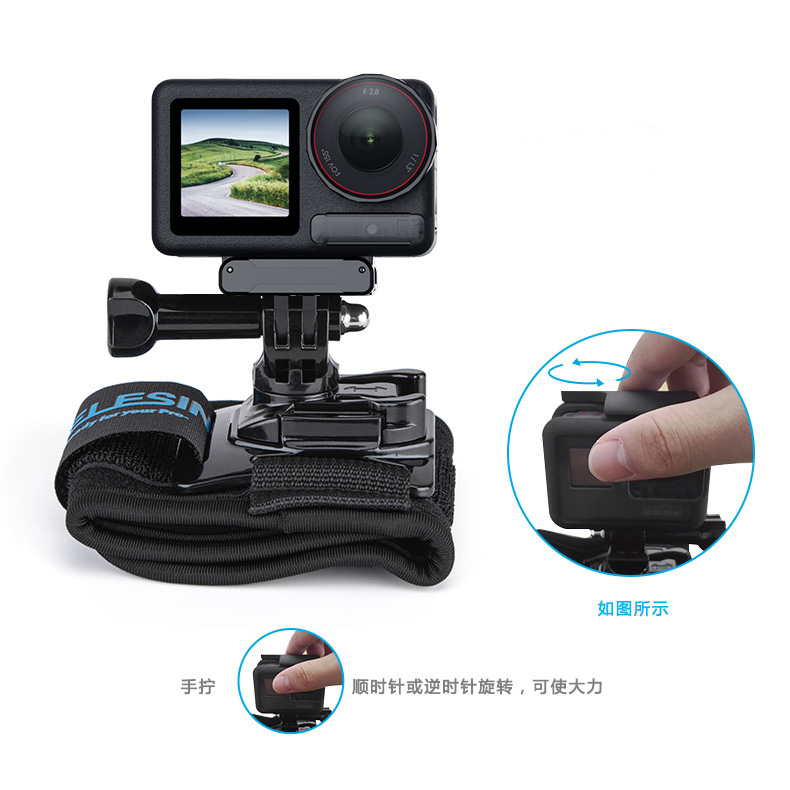 بند مچی تلسین مدل GP-WFS-220 با چرخش ۳۶۰ درجه | مناسب دوربین‌های اکشن GoPro، Insta360 و DJI