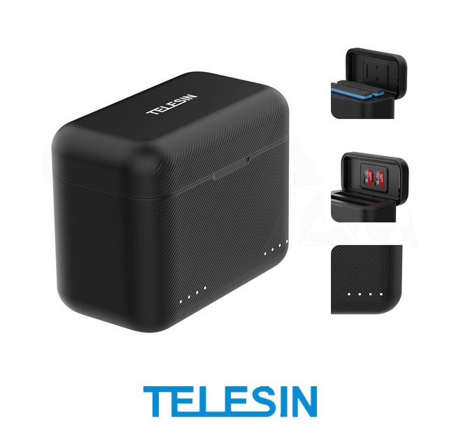 قاب شارژر Insta360 X4 برند تلسین مدل S0-BCG-07-TIS | شارژ ایمن و حمل آسان باتری