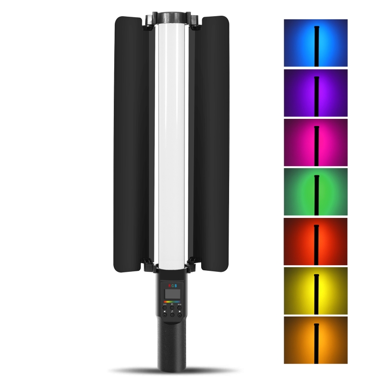 باتوم لایت دستی عکاسی PULUZ مدل PU4135 | چراغ RGB تمام‌رنگی 190LED با بارندور