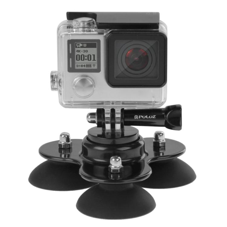 پایه نگهدارنده مثلثی PULUZ مدل PU164B برای دوربین GoPro، Insta360 و DJI | هولدر اکشن کمرا حرفه‌ای