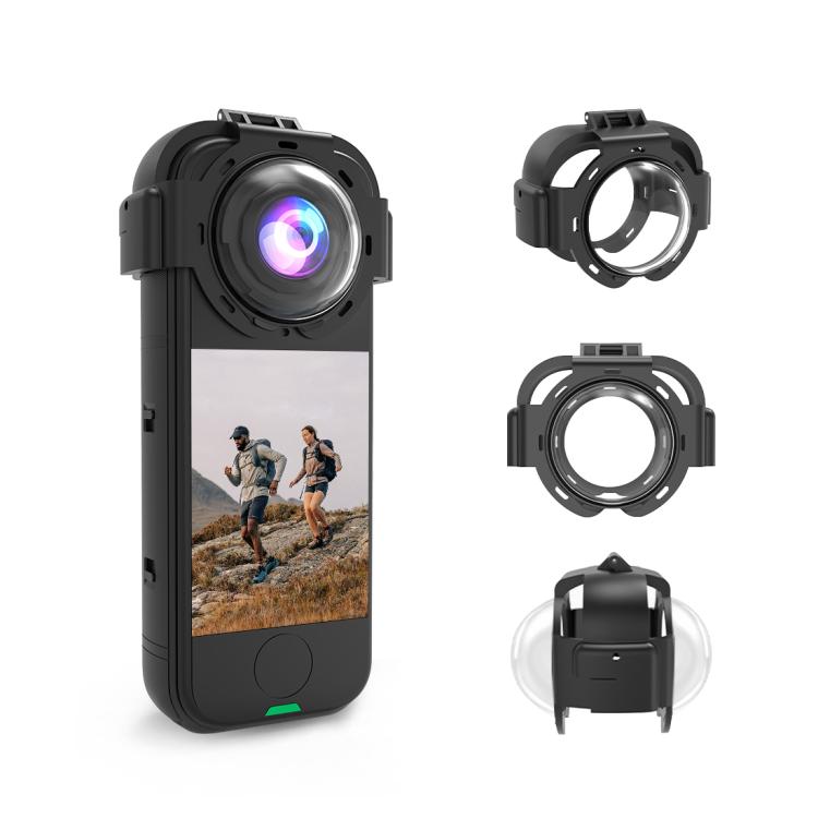 محافظ لنز شیشه ای Insta360 X4 Air پولوز مدل PU1066T | Snap-on شفاف