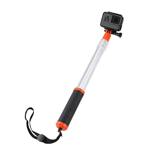 مونوپاد سلفی ضد آب شفاف شناور مدل GP-MNP-T01 – مخصوص دوربین‌های GoPro و Insta360