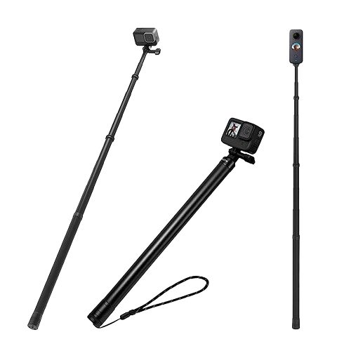 مونوپاد سلفی 3 متری فیبر کربن مدل IS-MNP-300 مناسب دوربین‌های اکشن و Insta360