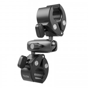 پایه گیره Telesin دو سر Crab Pipe برای استفاده در موتور سیکلت، طراحی خاص برای دوربین‌های GoPro و Insta360