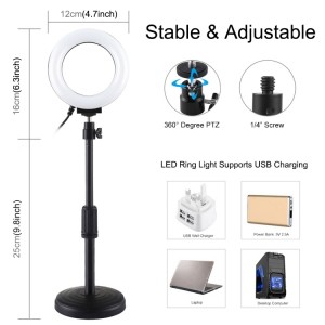 نور ملایم و حرفه‌ای رینگ لایت PULUZ مدل PU391 برای لایو اینستاگرام