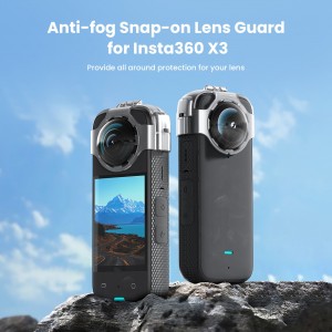 محافظ لنز Insta360 X3 Amagisn با طراحی شفاف و دقیق مخصوص ولاگرها