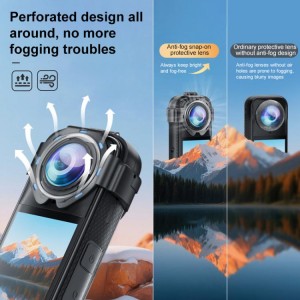 محافظ لنز شیشه‌ای حرارتی اسنپ‌-آن PULUZ مدل PU750T مناسب Insta360 X5 – شیشه ضدخش با نصب آسان