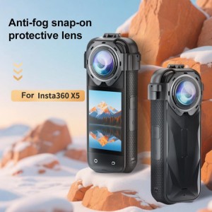 محافظ لنز شیشه‌ای حرارتی اسنپ‌-آن PULUZ مدل PU750T مناسب Insta360 X5 – شیشه ضدخش با نصب آسان