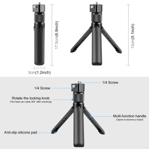 پایه مشکی PU886B برند PULUZ با دسته چرخشی ۳۶۰ درجه