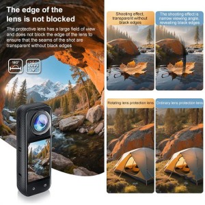 محافظ لنز شفاف PULUZ برای استفاده طولانی‌مدت با Insta360 X5