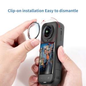 نصب محافظ PC شفاف STARTRC روی لنز Insta360 X5