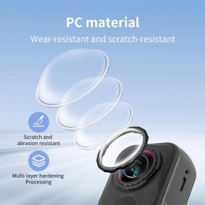 محافظ لنز PC شفاف Insta360 X5 مناسب ولاگ حرفه‌ای