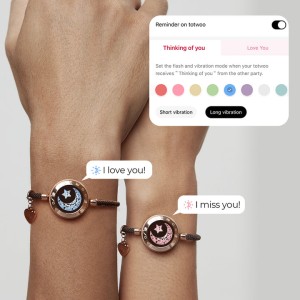 ست دستبند هوشمند زوج‌ها با بند میلان قهوه‌ای