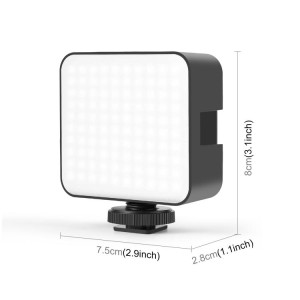 چراغ پرکننده ویدیویی PULUZ 100 LED 5W سه‌رنگ با تنظیم دمای نور مدل PU4141B