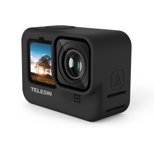 قاب محافظ سیلیکونی TELESIN GP-HER-041-BK  GoPro Hero 9 / 10 / 11 / 12 / 13 با پوشش لنز