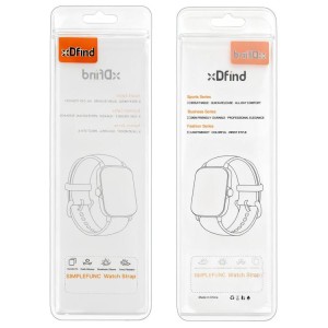 بند ساعت سیلیکونی تخت 20 میلی‌متری xDfind مدل EDA007953701A | بند نرم و مقاوم مشکی