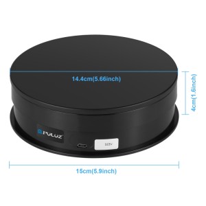 پایه نمایشگر گردان PULUZ مدل PU3115B | صفحه چرخان نمایش محصول با تنظیم سرعت و تحمل وزن 3 کیلوگرم