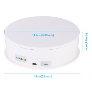 صفحه چرخان 360 درجه با تنظیم سرعت و تحمل وزن 3 کیلوگرم (سفید) | پایه نمایشگر گردان PULUZ مدل PU3115W