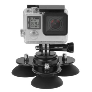 پایه نگهدارنده مثلثی PULUZ مدل PU164B برای دوربین GoPro، Insta360 و DJI | هولدر اکشن کمرا حرفه‌ای