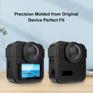 قاب محافظ سیلیکونی PULUZ برای GoPro MAX2 به همراه دو درپوش لنز و بند مدل PU1099B