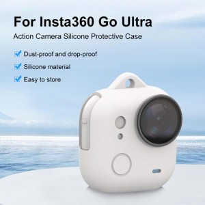 کاور محافظ سیلیکونی Insta360 GO Ultra پولوز مدل PU786W / PU786B | درپوش لنز و بند