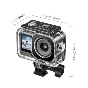 قاب ضد آب DJI Osmo Action 6 پولوز مدل PU1078T تا عمق ۶۰ متر | همراه آداپتور نامرئی و پیچ بلند شفاف