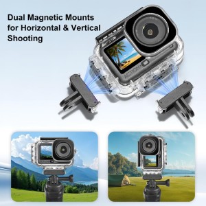 قاب مغناطیسی ضدآب غواصی ۶۰ متری DJI Osmo Action 6 پولوز مدل PU1119T | نصب سریع افقی و عمودی