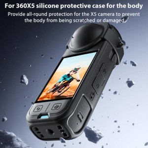 نمای جلویی کاور محافظ سیلیکونی Insta360 X5 مدل DCA2757B