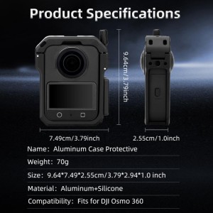 بدنه آلومینیومی ماشین‌کاری‌شده CNC قفس محافظ DJI Osmo 360