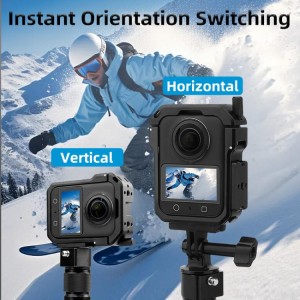 قفس محافظ DJI Osmo 360 با قابلیت اتصال چراغ ویدئویی سازگار