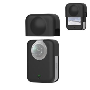 قاب سیلیکونی دوربین DJI Osmo 360 پولوز مدل PU783B مشکی | همراه با پوشش محافظ لنز